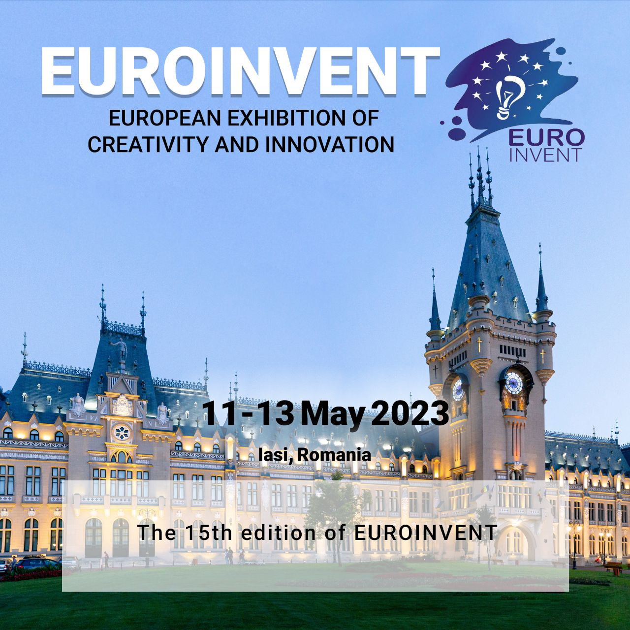 Plakat promujący wydarzenie pt. Euroinvent. European Exibition of Creativity and Innovation