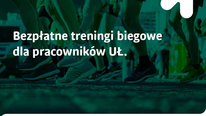 grafika promująca bieganie utrzymana w kolorystyce wydziału