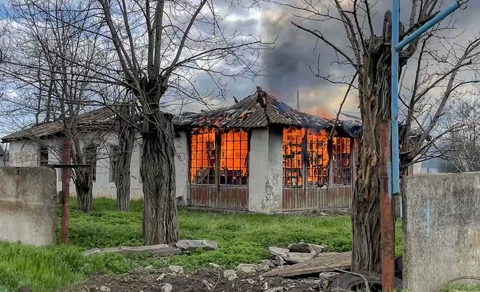 Fotografia przedstawiająca zniszczenia w Ukrainie